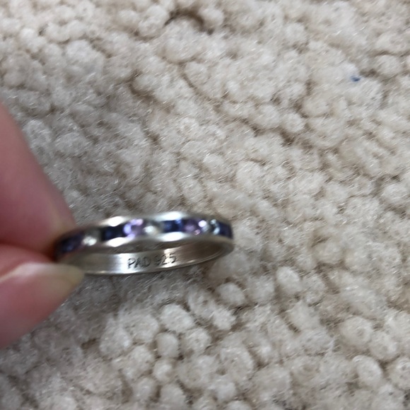 Blue, purple, and silver gemstone ring - Picture 4 of 6